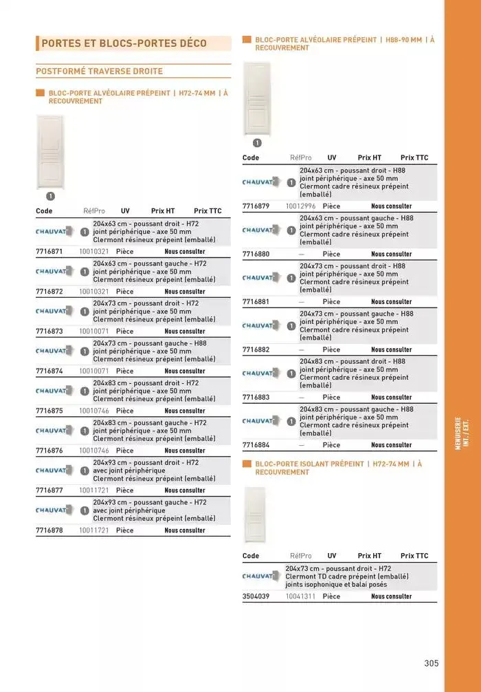 Matériaux 2025 du 1 janvier au 31 décembre 2025 - Catalogue page 305