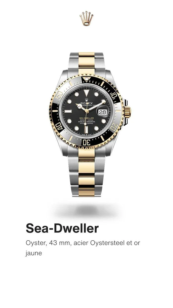 Rolex Sea Dweller du 24 septembre au 23 septembre 2025 - Catalogue page 1