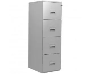 Classeur pour dossiers suspendus P54 cm - 4 tiroirs - Metal/Gris
