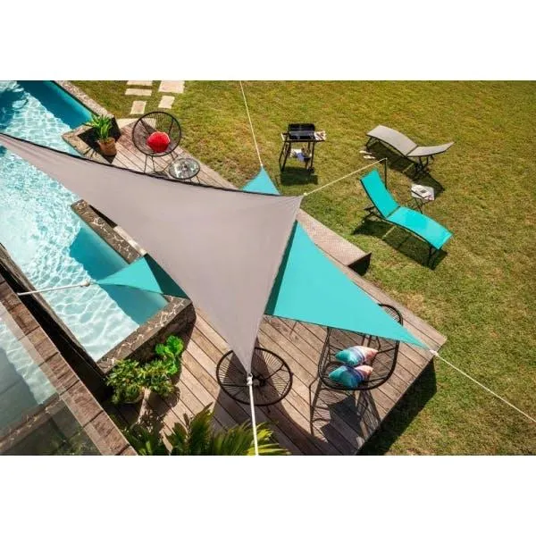Voile Dombrage Delta Triangle 3x3m Gris Foncé