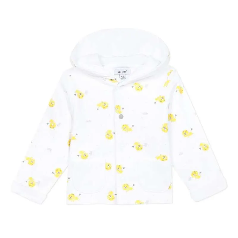 Manteau blanc ouatiné imprimé lions naissance Absorba