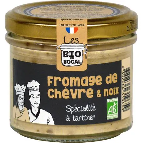 Spécialité à tartiner, fromage de chèvre et noix bio