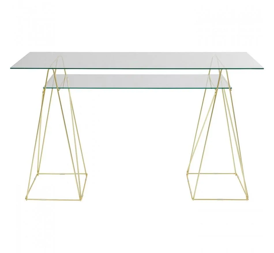 Bureau Polar 135x65cm doré Kare Design