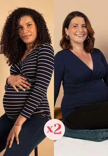 Pack 2 tops grossesse Eco-Responsable