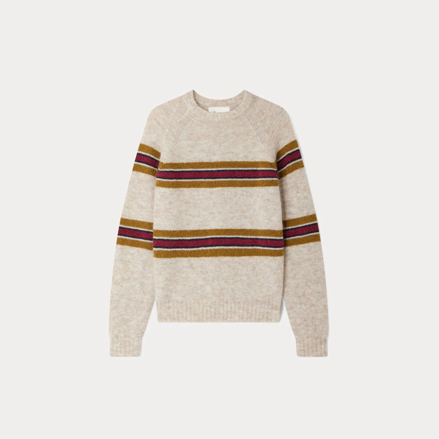 Pull Bretagne à rayures bordeaux