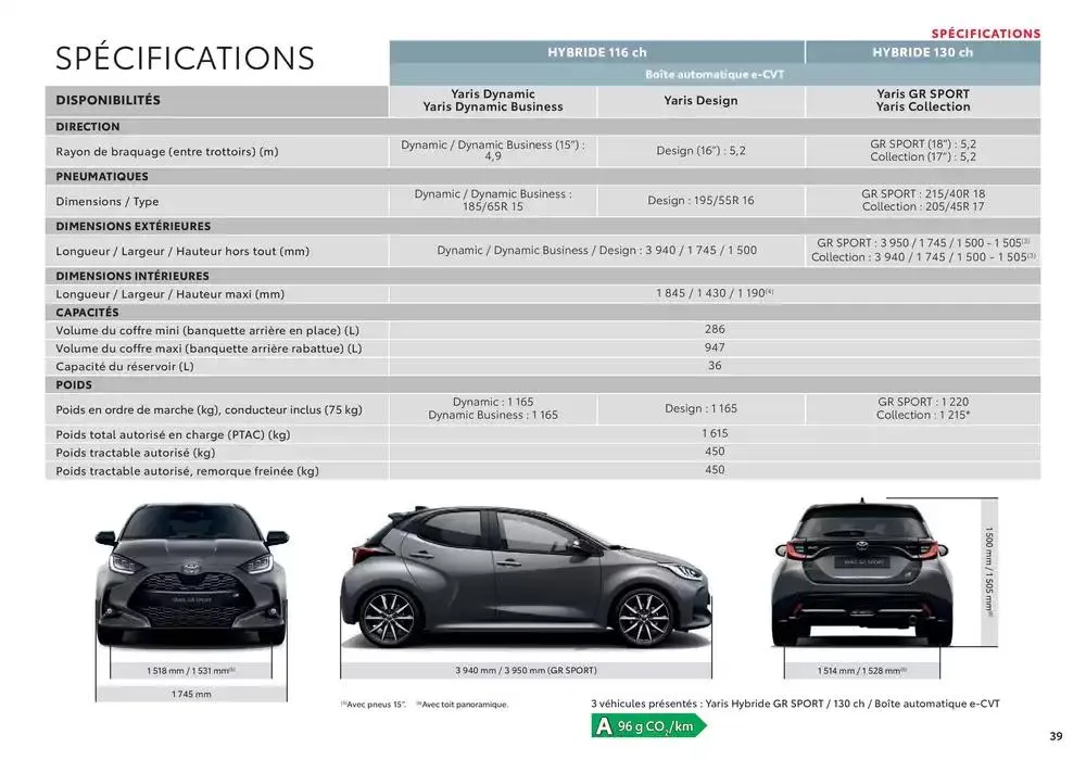 Toyota Nouvelle Yaris du 17 décembre au 17 décembre 2025 - Catalogue page 39