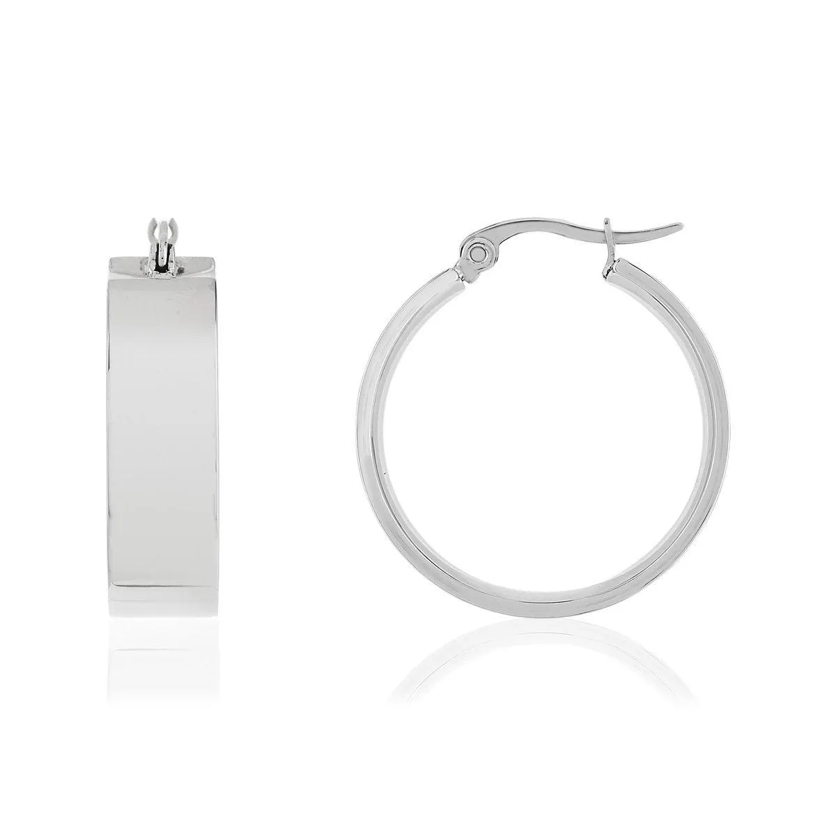 Boucles d'oreilles créoles acier 25 mm