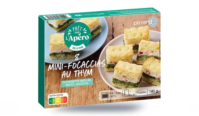 8 mini-focaccias au thym