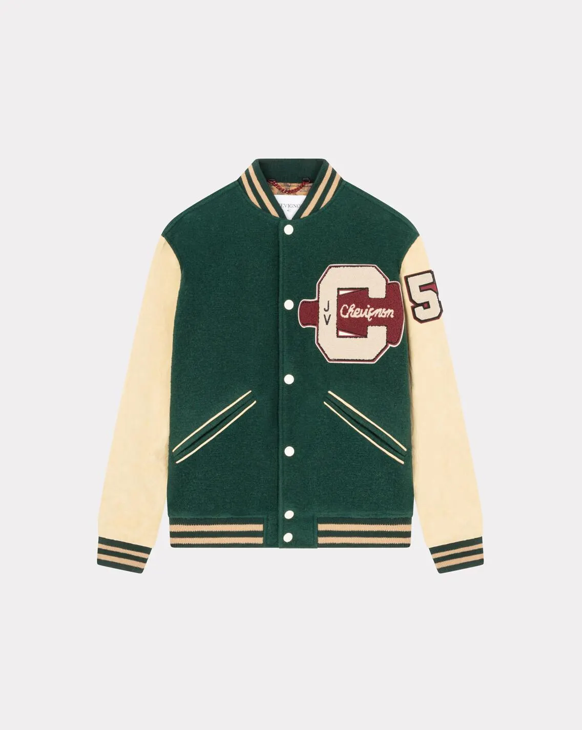 Blouson power badges vert
