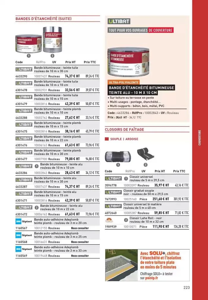 Matériaux 2025 du 1 janvier au 31 décembre 2025 - Catalogue page 223