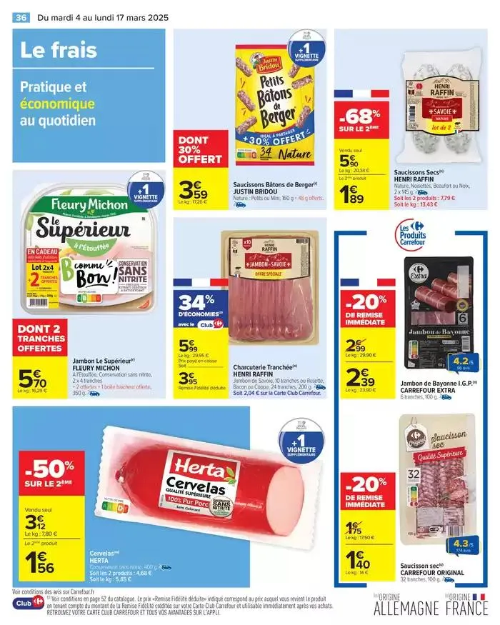 PRODUITS LAITIERS & VÉGÉTAUX du 4 mars au 17 mars 2025 - Catalogue page 38
