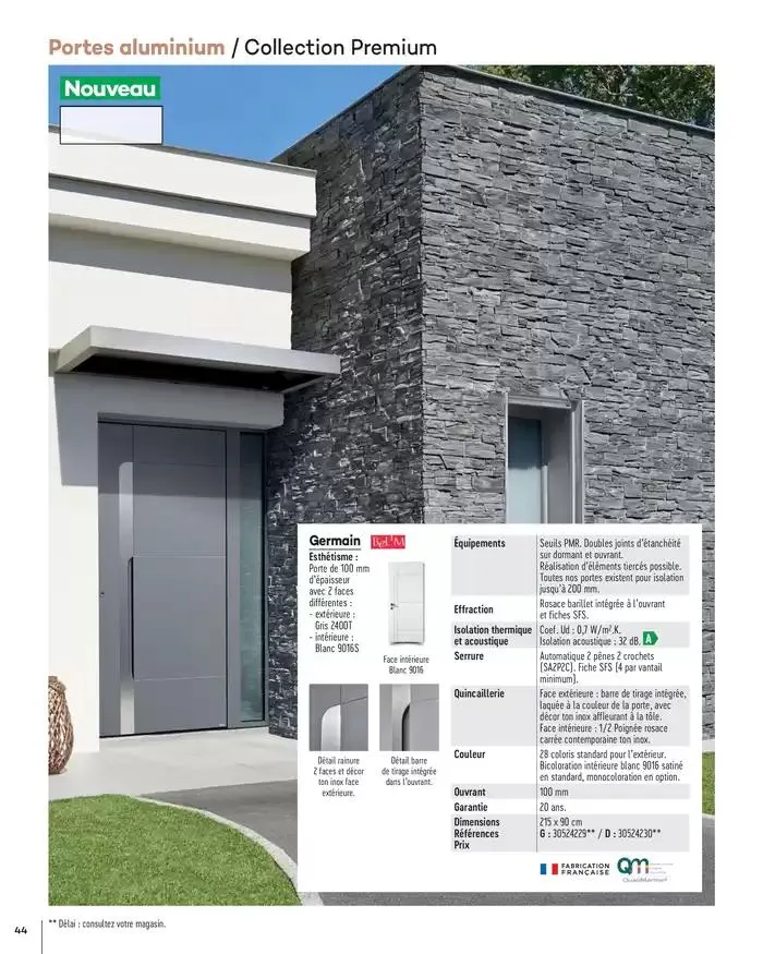 Menuiserie Extérieures 2025 du 1 janvier au 31 décembre 2025 - Catalogue page 44