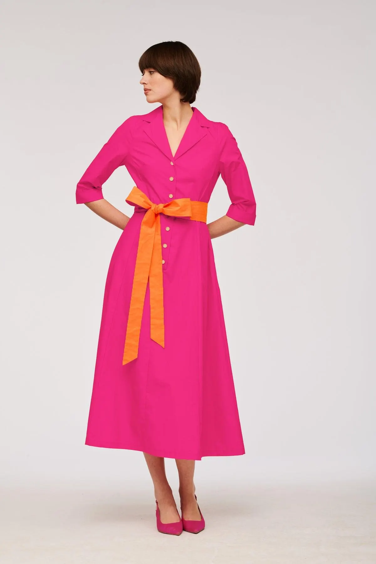 Robe chemise bicolore