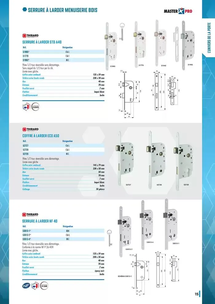 Guide Quincaillerie Serrurerie 2025 - 2026 du 1 avril au 1 avril 2026 - Catalogue page 17