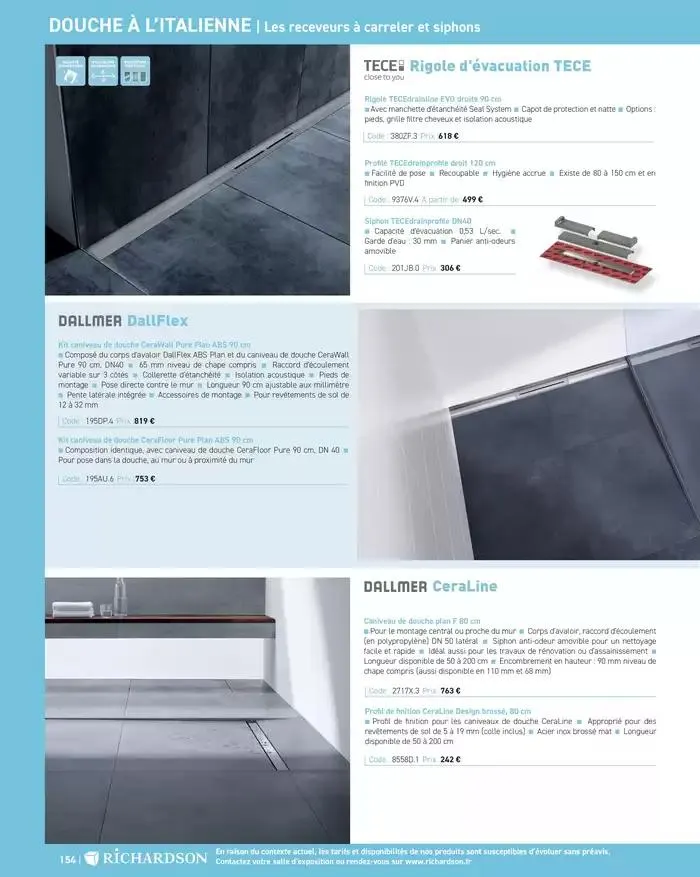 SALLE DE DE BAINS ET CARRELAGE 2025 du 11 avril au 31 décembre 2025 - Catalogue page 156