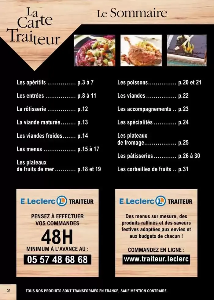 Carte traiteur permanente du 2 janvier au 30 novembre 2025 - Catalogue page 12
