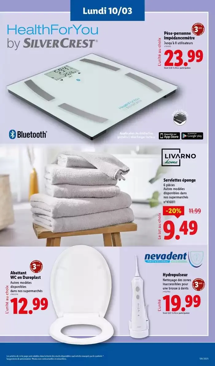 Les bonnes affaires sont chez Lidl ! Découvrez une sélection de produits à petits prix du 6 mars au 12 mars 2025 - Catalogue page 65
