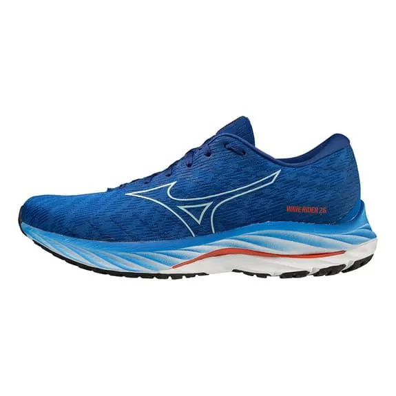 Chaussures Mizuno Wave Rider 26 bleu clair blanc orange