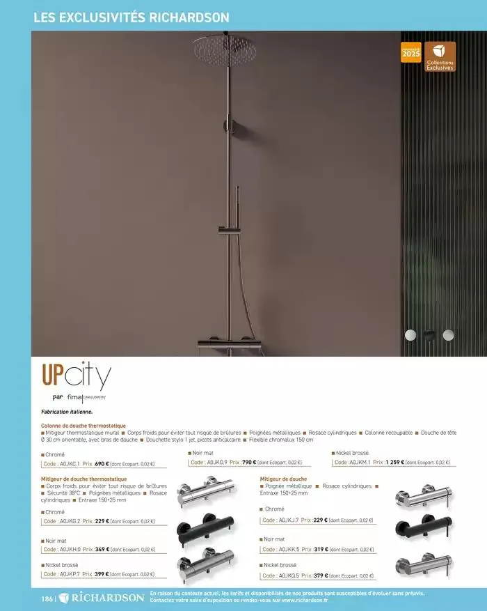 SALLE DE DE BAINS ET CARRELAGE 2025 du 11 avril au 31 décembre 2025 - Catalogue page 188