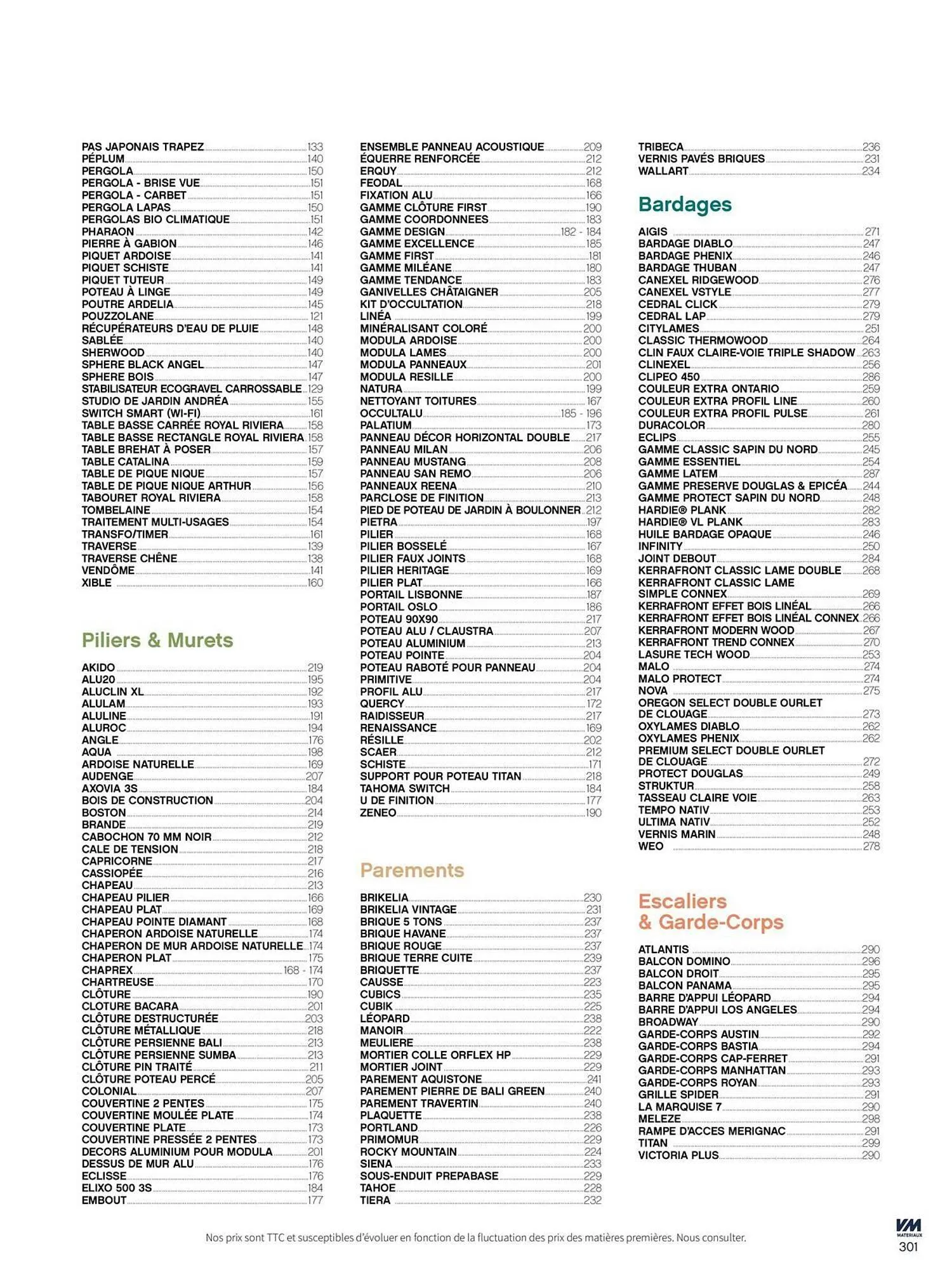 Catalogue VM Matériaux du 14 mars au 20 janvier 2026 - Catalogue page 301