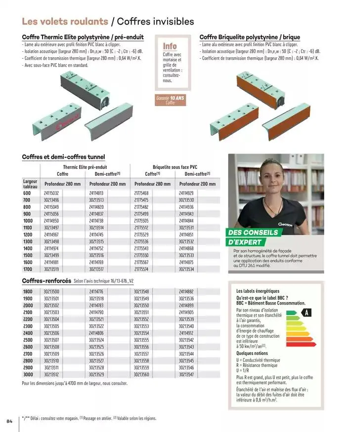 Menuiserie Extérieures 2025 du 1 janvier au 31 décembre 2025 - Catalogue page 84