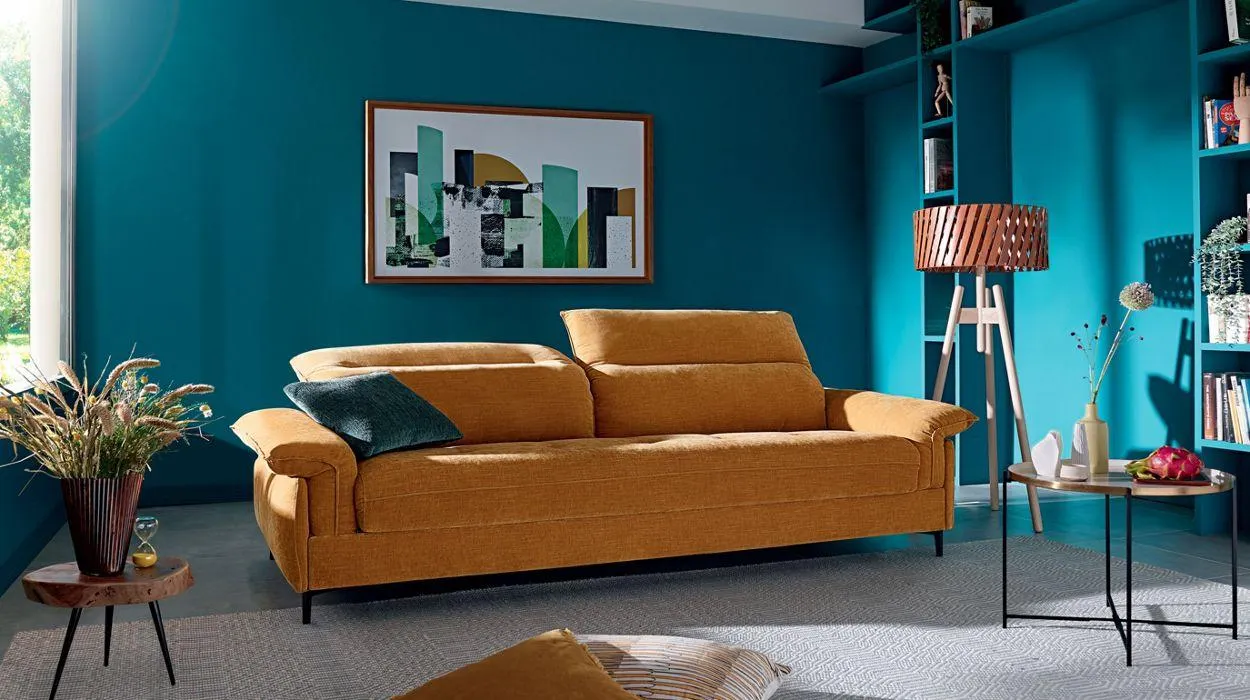 SAFRAN Canapé-lit, matelas confort dunlopillo®