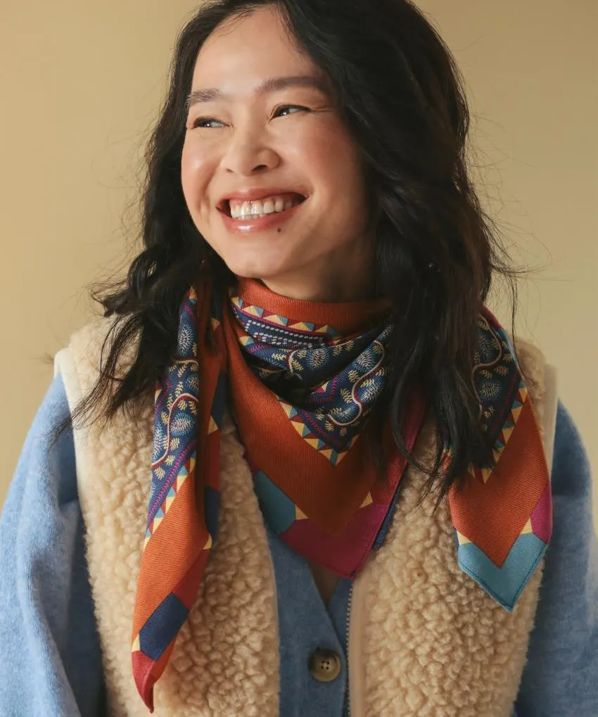 Foulard carré Galon Baltique