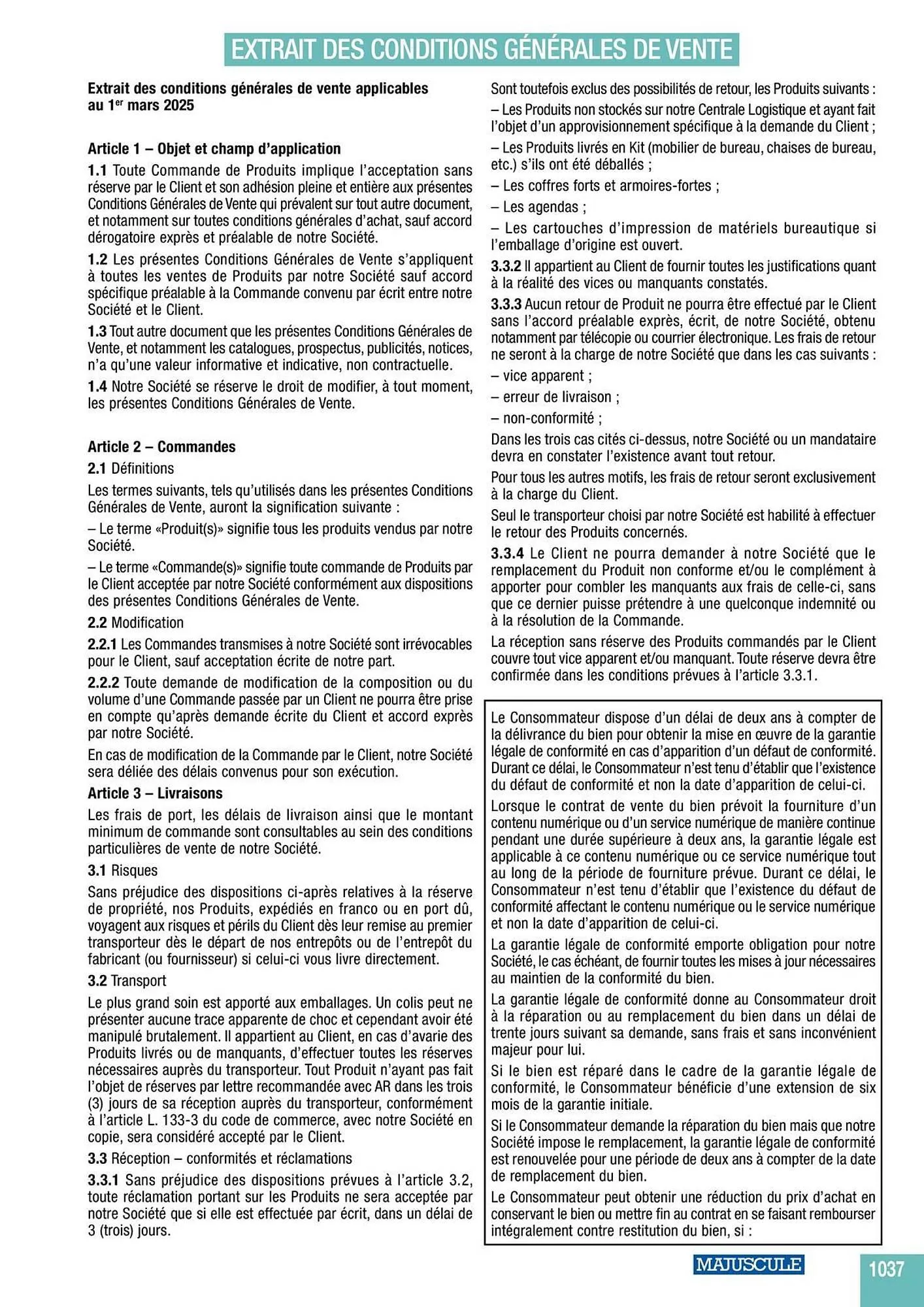 Catalogue Majuscule du 5 mars au 31 décembre 2025 - Catalogue page 1061