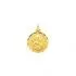 Médaille religieuse ronde Carador ange en or jaune 750/000