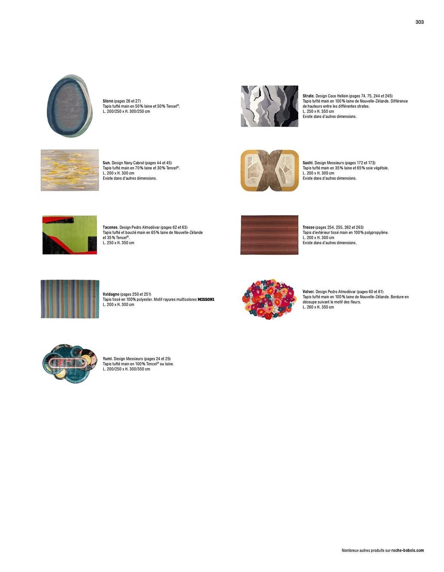 Catalogue Roche Bobois du 13 janvier au 31 décembre 2026 - Catalogue page 305