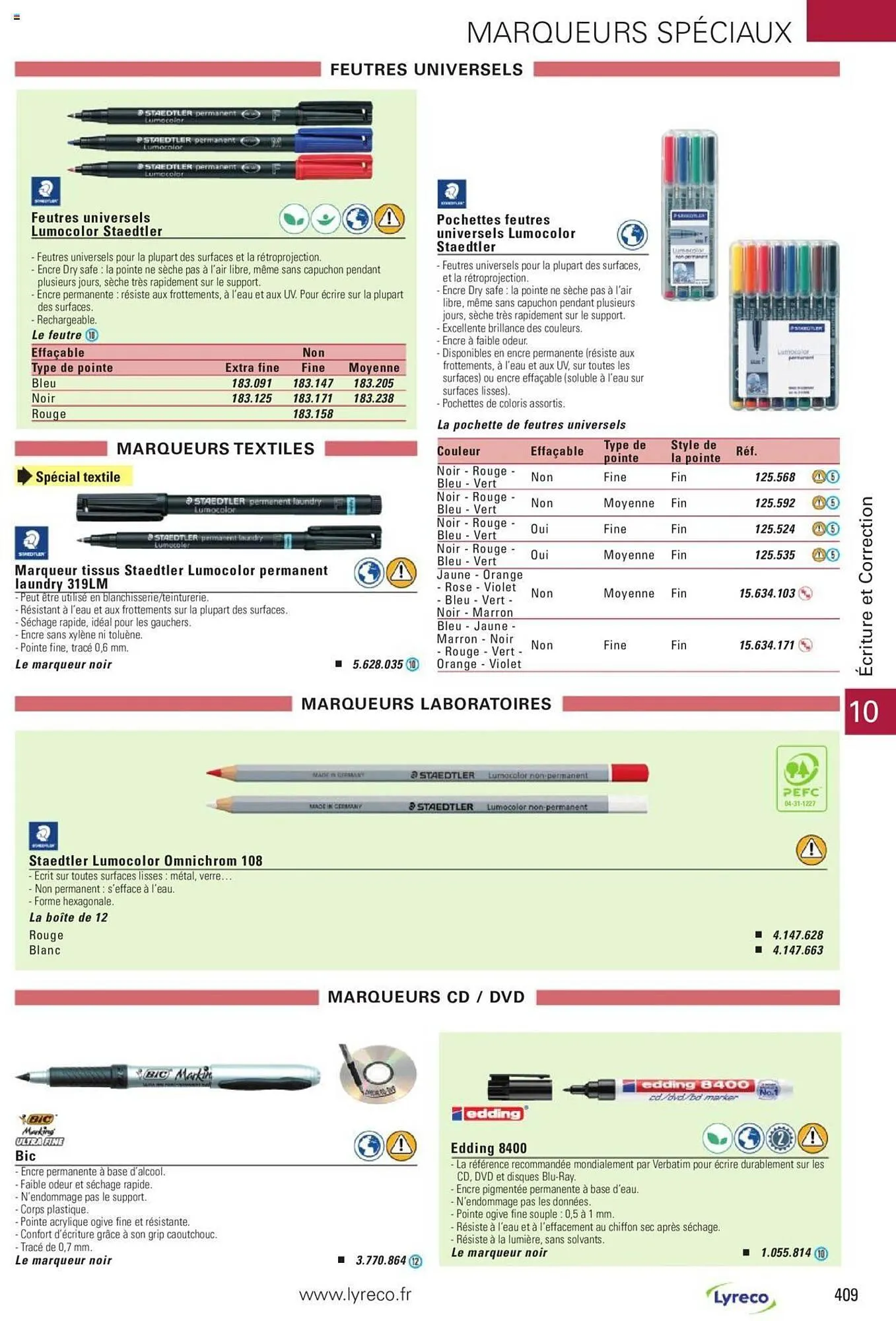 Catalogue Lyreco du 15 mai au 31 décembre 2023 - Catalogue page 409