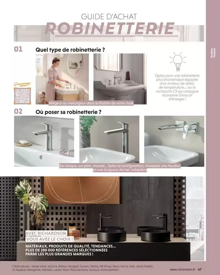 SALLE DE DE BAINS ET CARRELAGE 2025 du 11 avril au 31 décembre 2025 - Catalogue page 49