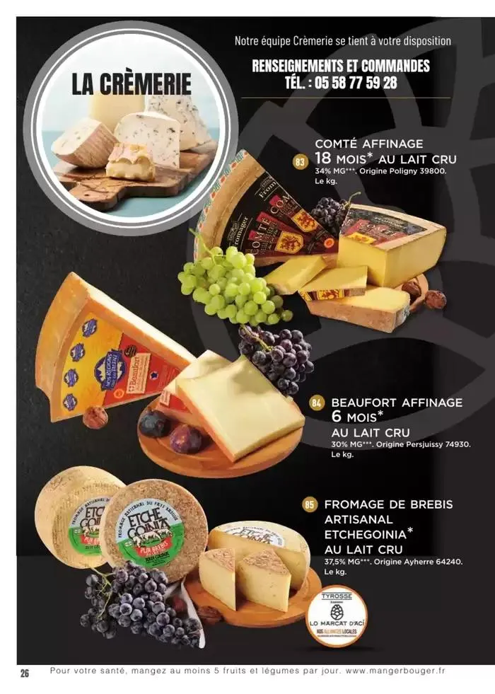 CARTE TRAITEUR PERMANENTE du 3 janvier au 31 décembre 2025 - Catalogue page 18