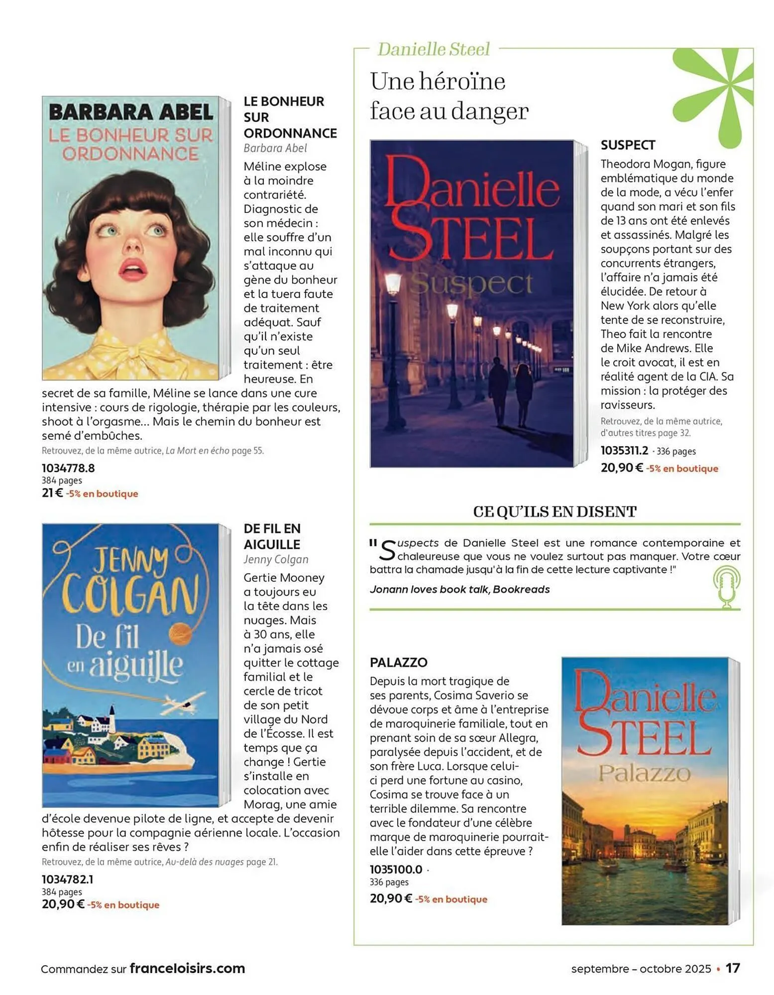 Catalogue France Loisirs du 1 septembre au 31 octobre 2025 - Catalogue page 17