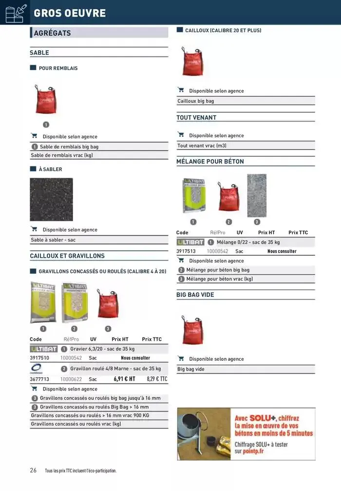 Matériaux 2025 du 1 janvier au 31 décembre 2025 - Catalogue page 26