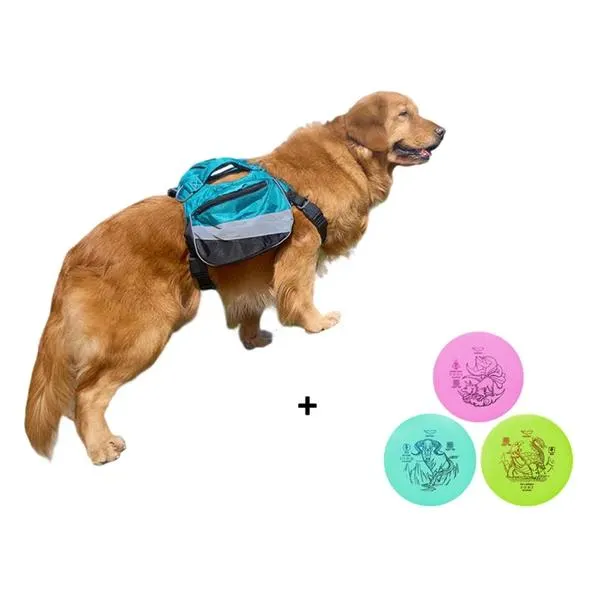 OLIFE Sac à Dos Durable pour Chien + Disc-golf