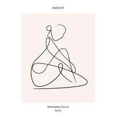 Affiche déco silhouette minimaliste 30x40cm