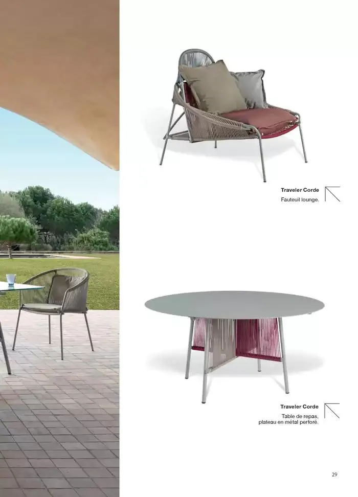 OUTDOOR COLLECTION - MEUBLES POUR L'EXTERIEUR du 1 janvier au 31 décembre 2025 - Catalogue page 29