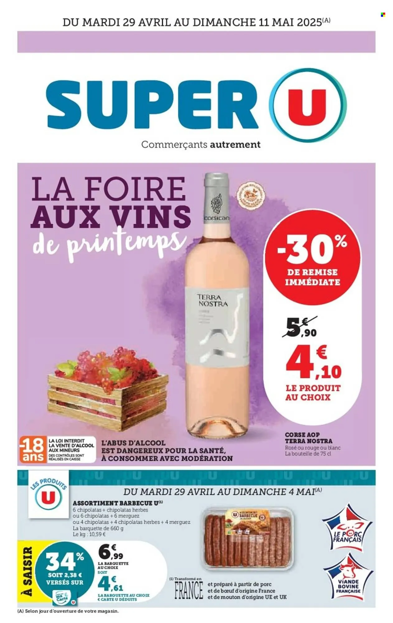 Catalogue Super U du 29 avril au 11 mai 2025 - Catalogue page 1
