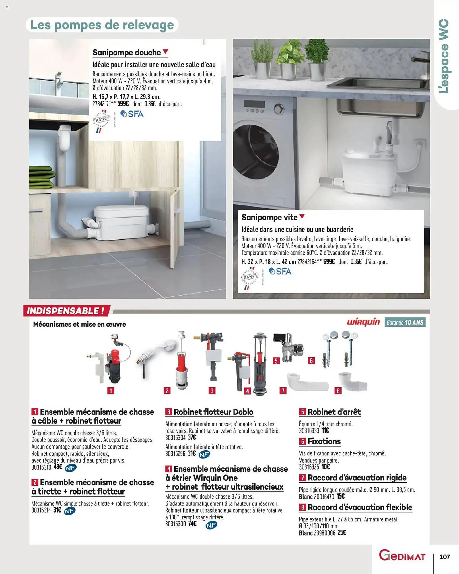 Catalogue Gedimat du 1 avril au 30 avril 2026 - Catalogue page 107