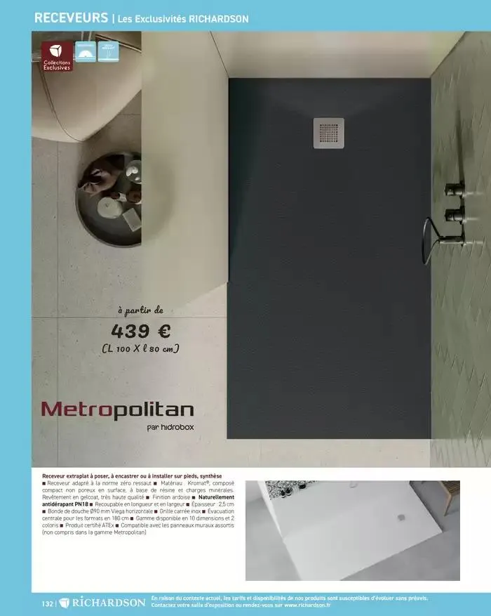 SALLE DE DE BAINS ET CARRELAGE 2025 du 11 avril au 31 décembre 2025 - Catalogue page 134