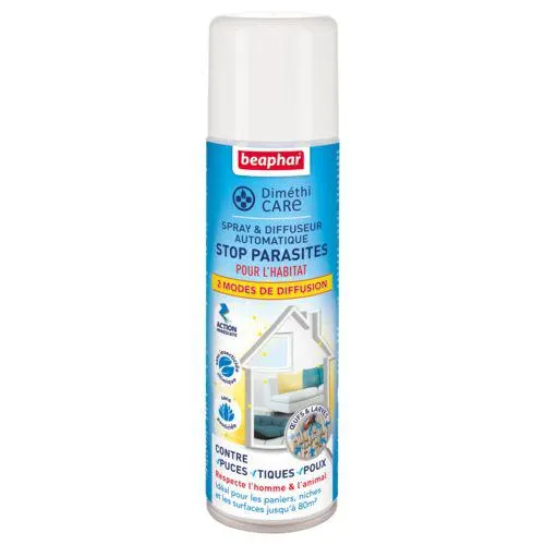 DIMETHICARE spray et diffuseur automatique stop parasites pour l'habitat