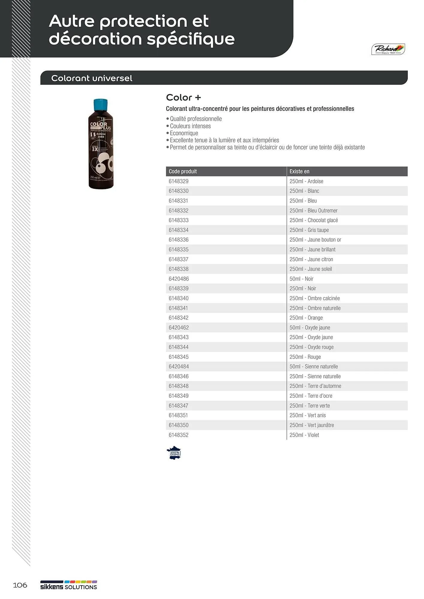 Catalogue Sikkens Solution du 8 janvier au 28 décembre 2025 - Catalogue page 106
