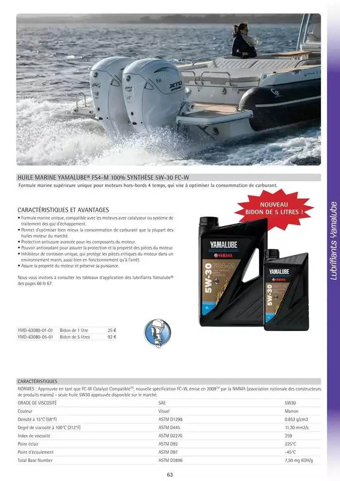 Catalogue Yamaha Marine - Accessoires Marine 2025 du 1 mars au 31 mars 2025 - Catalogue page 63