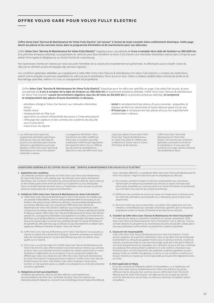 VOLVO EX40 FULLY ELECTRIC du 7 janvier au 31 décembre 2025 - Catalogue page 27