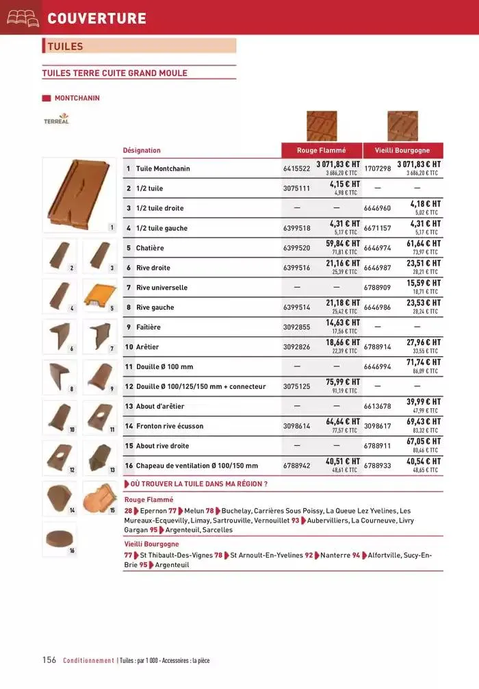 Matériaux 2025 du 1 janvier au 31 décembre 2025 - Catalogue page 156