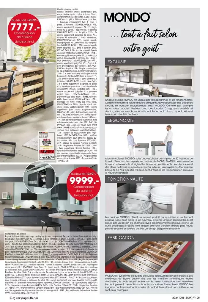SALON DE LA CUISINE CHEZ MÖBEL MARTIN du 5 décembre au 15 décembre 2024 - Catalogue page 5