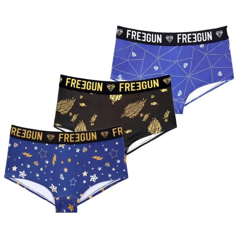 Lot de 3 shorties Freegun fille Etoiles