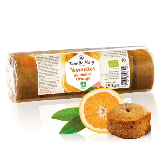 Nonnettes Bio au miel et orange