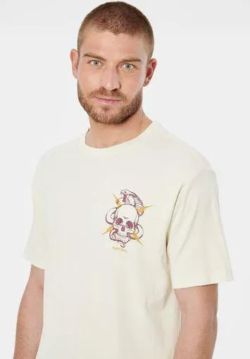 T-shirt beige homme 100% coton